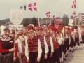 Dansere fra Vinding-Ving ved Danske Folkedanseres børne- og ungdomsstævne i Aarhus, 1972.