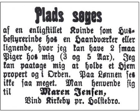 Notits i Holstebro Dagblad den 25. maj 1914.