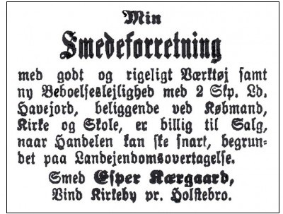 Notits i Holstebro Dagblad den 25. maj 1914.