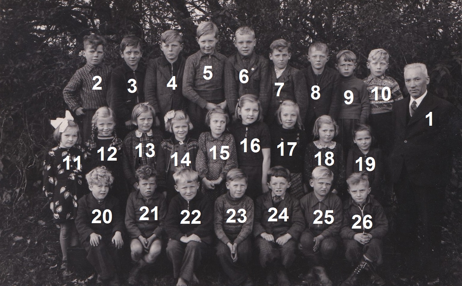 Vind Skole, midten af 1940'erne.