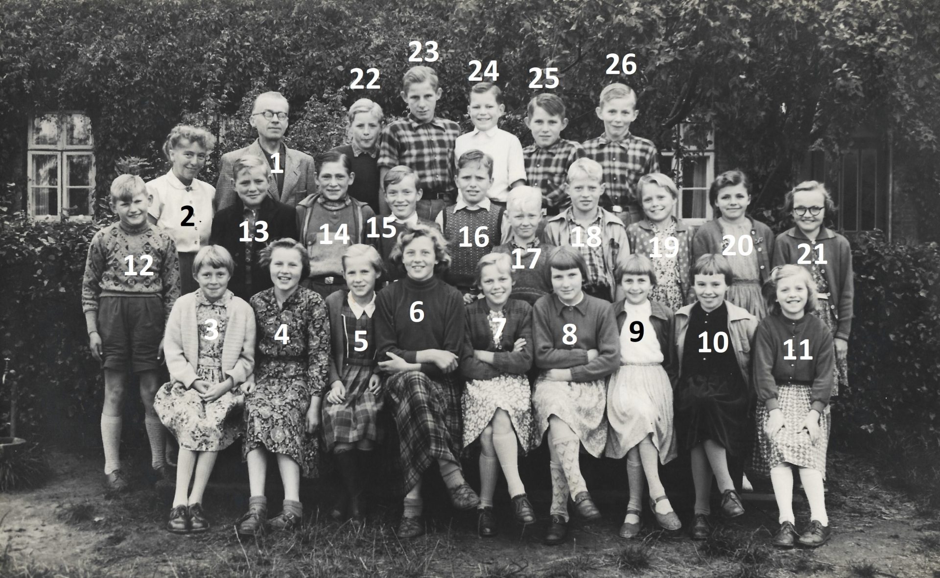 Agerfeld Skole omkring 1952-1953. Klik på billedet for at se det i større format.