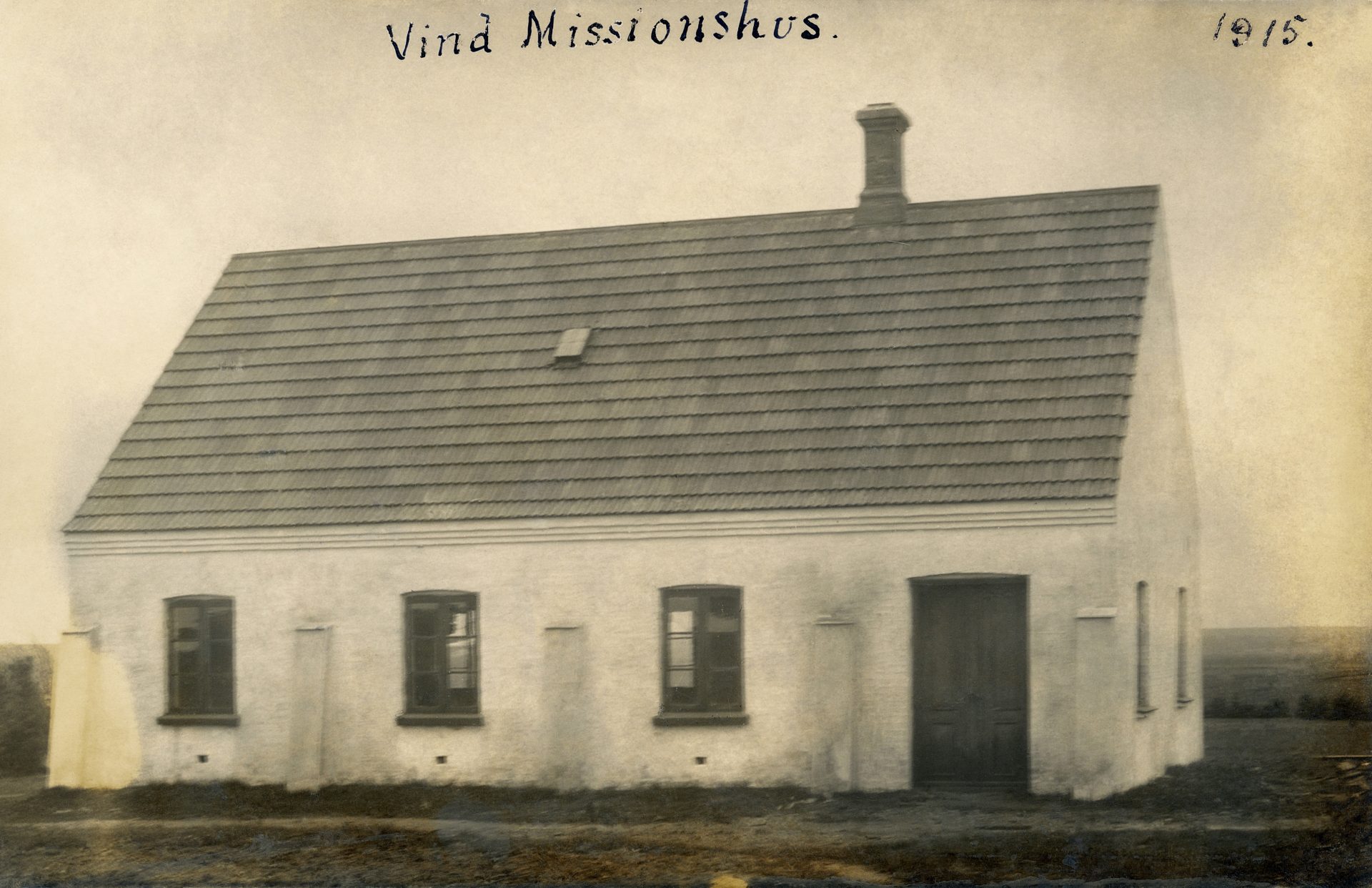 Det nyopførte missionshus i Vind Kirkeby, 1915.