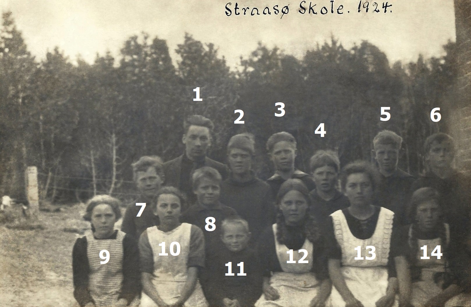 Stråsø Skole, 1924. Klik på billedet for at se det i større format.