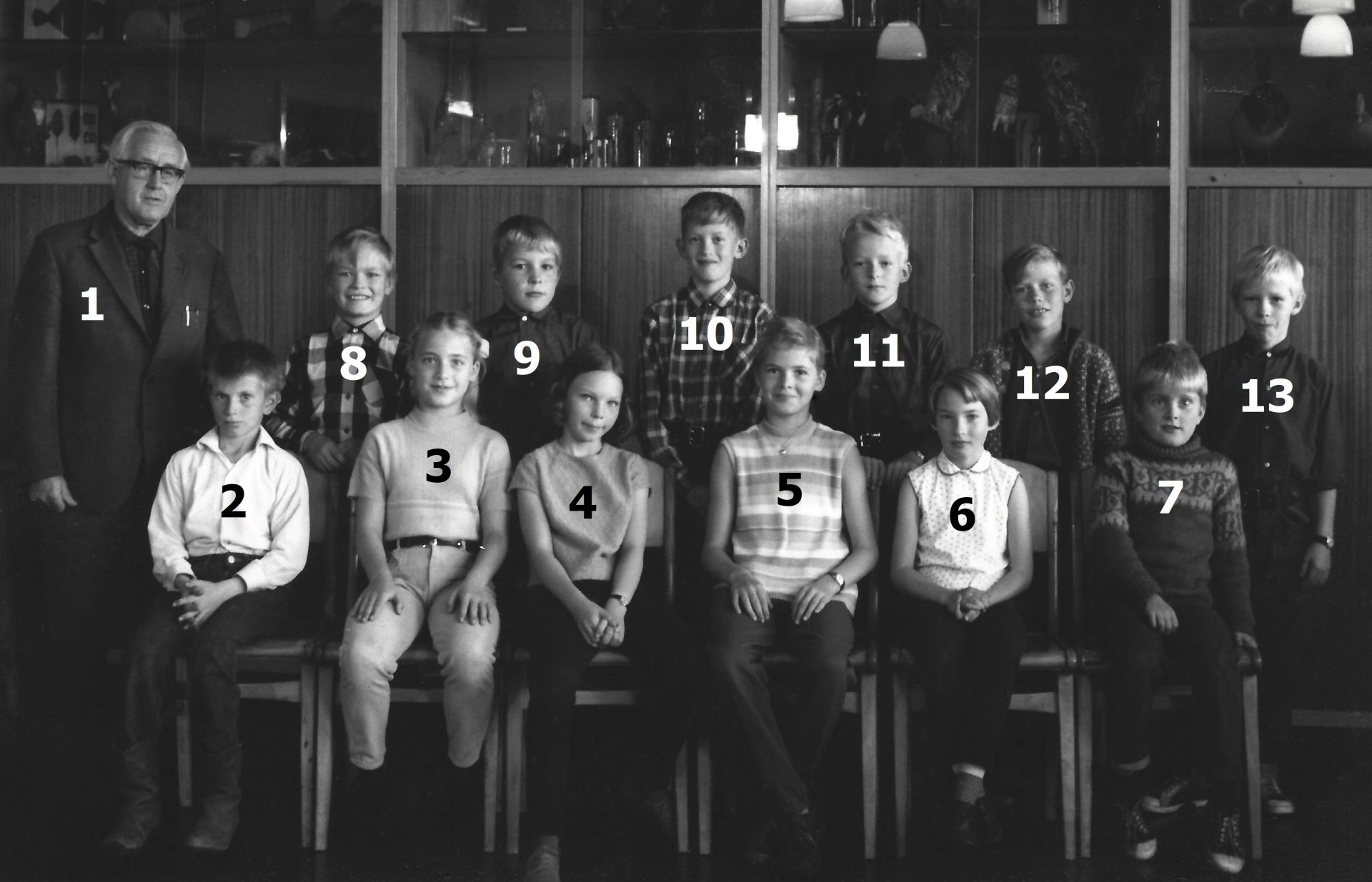 Vind Skole, 5. klasse 1969-70. Klik på billedet for at se det i større format.